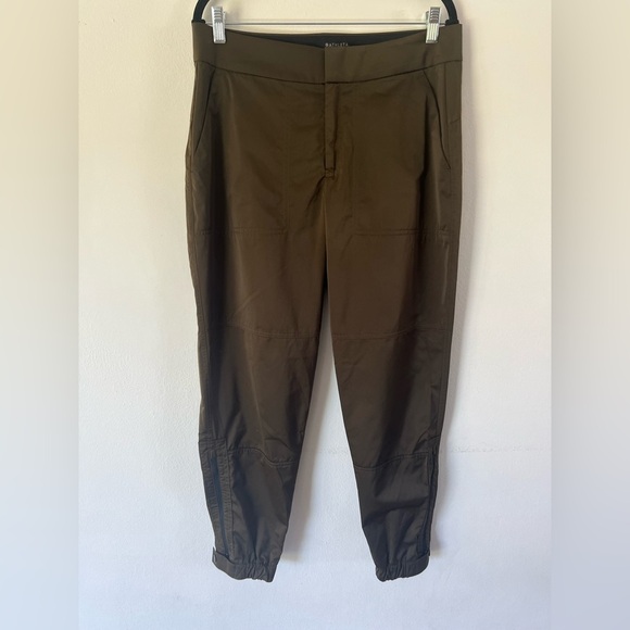 Athleta Radiant Jogger Olive Green Pants Satin Athletic Pants Size 10 - Picture 2 of 10